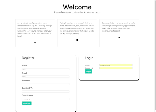 screenshot of project I made for coding dojo